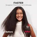 Tymo Ionic Plus Ionic Straightening Brush, 200% Denser Bristles, 16 Temperature Settings, Millions of Negative Ions to Tame Flyaways, Dual Voltage Portable Straightening Tool, Suitable for Fine to Thick Hair, Black,Top Gift Picks image 4