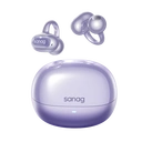 SANAG S-S8SUltra Écouteurs sans fil intelligents Bluetooth à conduction osseuse avec clip oreille et assistant IA - Violet image 0