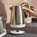 Morphy Richards Mexborough Jug Kettle, 1.7L, White & Stainless Steel - 102903 image 4
