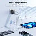 Toocki Bloc chargeur mural USB-C rapide, 40 W, 4 ports USB-C, adaptateur PD + chargeur USB multiport QC 3.0, pour iPhone 17/16/15/14/13/12 Pro Max, iPad, Galaxy S25 image 4