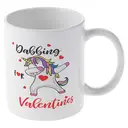 Alphynix 1pc Dabbing Unicorn Mug, 11oz Funny Valentine‘s Day Gift with Colorful Unicorn and Hearts, Unique Present for Boyfriend, Girlfriend, Kids, Teens image 3
