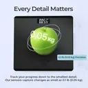 Sparoma AD-26 Gray-Black Electronic Scale – 2 AAA Batteries Powered (Batteries Not Included), 180kg Capacity, 0.05kg High Precision, 4mm Tempered Glass, LCD Display, Suitable for Bathroom, Bedroom and Home Use image 3