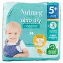 Nutmeg Baby Ultra Dry Size 5+ 13-27kg/29-60lbs 36 Nappies image 2