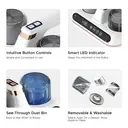 VXOYO 20000 Pa leistungsstarker Bettstaubsauger , USB-aufladbar, mit Feuchtigkeitserkennung und langer Laufzeit, speziell für Textilprodukte wie Betten, Sofas und Decken entwickelter Roboter. Nicht für Böden verwenden. 23cm × 24cm × 12.5cm image 5