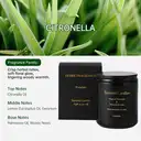 Zooly All-Black Bougie parfumée en pot en céramique senteur citronnelle - 200 g image 1