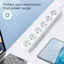 Aigostar Multiprise française 6 prises sans interrupteur, 3 m, 3G1,0 mm², blanche image 4