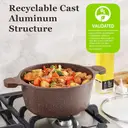 SENSARTE Ensemble de batterie de cuisine antiadhésive 13 pièces, pour cuisiner sainement, revêtement granité, poignées froides au toucher, accessoires en silicone et protège-marmits, sans PFOA image 4