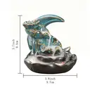 JU7CER Brûleur d’encens en céramique à émail changeant en forme de lotus image 1