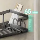 JORDAN&JUDY 2-Pack Black Triangle Bathroom Corner Shelf, Space-Saving Organizer image 4
