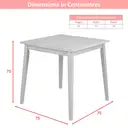 Dining Table Honeymoon Square Oak 75x75cm image 6