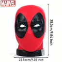 1pc Marvel Deadpool Head Piggy Bank Coin Bank Officially Licensed 3D PVC Figurine Money Box Savings Jar Collectible Desktop Organizer Home Decor Waterproof Shatterproof Hand Figurine Gift image 1