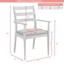 Dining Chairs with Armrests Orlando Oak/Grey 2pcs image 6