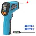 Tilswall Infrared Thermometer Gun, Laser Temperature Gun, -50°C~600°C (-58F~1112F) with Adjustable Emissivity, for Cooking/Pizza Oven/BBQ/Vehicle Repair, Meat Thermometer included,Not for Human image 1