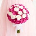 Yuejia Lot de 200 pétales de roses artificielles en soie - Rose image 3