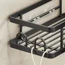 JORDAN&JUDY 2-Pack Black Triangle Bathroom Corner Shelf, Space-Saving Organizer image 6