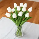 Wei's Moment 7Pcs Artificial Tulips Flowers
Fake Flowers Latex Tulips Real Touch for Party Home Wedding Decoration and DIY Decor, Multicolor White image 4