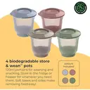 Vital Baby Nourish Store & Wean Pots 120ml 4 Pack Natural image 4