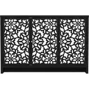 Galano Norwich 2 Door Sideboard – Modern Laser Cut Design with Acrylic Mirror – Storage Cabinet for Living Room, Bedroom, or Kitchen – Rustic Black Oak image 5