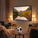 Pack de divertissement pour grand écran - XBJ mini projecteur en forme de ballon de football compatible 4K + écran de projection de 100 pouces image 0