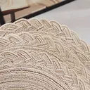 Lot de 6 sets de table ronds tressés en patchwork de polyester à trois brins 38 cm - Beige image 7