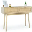 GRAVFORCE Console Table Slim Console Table for Hallway 2 Tier Entryway Table with 2 Drawers and Open Storage Shelf for Living Room Home and Office image 0