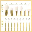 DUcare Coffret de 15 pinceaux de maquillage - Gold & Silver Glow image 3