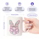 Alphynix 1 Mug Lapin Mignon, tasse à café céramique 33cl avec lunettes cœurs roses et bulles colorées, cadeau adorable pour filles, enfants, amoureux des lapins,Le cadeau de la saint-valentin, cadeau d’anniversaire image 7