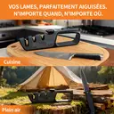Aiguiseur de couteaux à angle réglable en trois étapes LIFEPAL, système d'affûtage professionnel 14-24°, convient aux couteaux de cuisine, aux couteaux de poche et aux ciseaux image 7