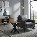 Side Table Nevada Square Parquet Walnut/Black image 4