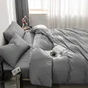 ochama x J.ZAO Parure de lit quatre pièces 120 g pour lit 1,8 m - Gris image 2