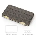 JORDAN&JUDY Portable Sealed Weekly Pill Organizer Large Capacity Pill Dispenser Pill Storage Box 28 Compartments-Brown image 7