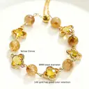 VoxorAI L8 Bracelet en cristal de roche jaune naturel porte-bonheur artisanal - Jaune cristal image 9