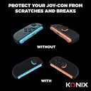 Konix Coque de protection pour manettes Joy-Con Nintendo Switch 2 - Silicone - Antichoc - Anti-rayures - Anti-poussière - Noir image 3