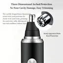 Sparoma 3-in-1 Nose & Facial Hair Trimmer for Men – Trimmer for Nose & Ear Hair & Eyebrow & Detail, 7800 RPM High-Speed Motor, 120-Min Runtime, IPX7 Waterproof – Precision Stainless Steel Dual-Blade Head, LED Display – Type-C Rechargeable, TC-016 3-IN-1, Black image 6