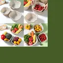 BJ Gray and White Drainage Basket Six-Piece Set image 3