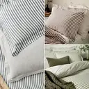 Yard Pillowcase Pair Hebden Narrow Stripe Beetroot image 3