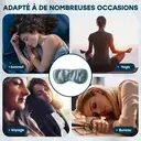 Masque de sommeil Zoesmien ZSM2507, masque pour les yeux en soie de mûrier naturelle, conception de bande élastique réglable, occultation totale, doux et lisse, adapté à une utilisation pour le sommeil à domicile – Bleu gris image 6