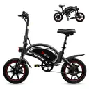 DYU D3F Adult Electric Bike 250W Motor City Ebike 36V10AH Battery Electric Bicycle 14 Inch Tire Folding Electric Bike - Black image 2