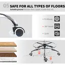 HOMCOM Draughtsman Chairs with 4D Lumbar Support, Ergonomic Mesh Tall Office Chair with Flip-up Armrests and Adjustable Footrest, 360 Degree Swivel Task Stool, Home Office, Charcoal Grey image 7