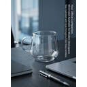 Ju7cer Transparent cup Glass Cup Tea Glasses Drinking Glasses Coffee Glass 280ml 1pc image 2