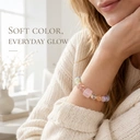VoxorAI L8 Bracelet en quartz rose naturel artisanal - Rose amour et tendresse image 1