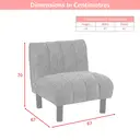 Accent Chair Lily Panelling Grey image 7