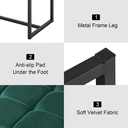 CLIPOP Dining Room Bench Seat Velvet Padded Cushioned Hallway Benches with Metal Frame Lounge Long Dinner Stool Green image 4