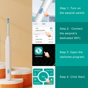 Sunluxy Earmore Cleaning Tool with Live Camera, 5MP HD Camera, 6 LED Lights, Soft Silicone Tip, IPX5 Waterproof, Type-C Charging, Compatible with iOS & Android, Includes 6 Replacement Silicone Earbuds and 6 Ear Cleaning Tools, P2, White image 4