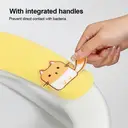 SNSP Lot de 4 paires de coussins de siège de toilette adhésifs, lavables, avec poignée et autocollants image 3
