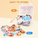 JoyCat Animal Series Wooden Fridge Magnets, Full-Back Magnetic Educational Toys for Toddlers and Kids Ages 2-5, 20 Piece Set image 6