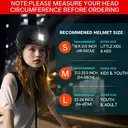 DKONI HS-158 Casque de vélo avec éclairage LED unisex noir - Taille M / 54-58 cm image 1