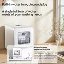 GORGENOX Countertop Household Dishwasher, 3-Set Capacity, Baby & Mom-Friendly, 4-in-1 (Washing, Disinfecting, Drying & Storage), Compact Water Softening System, Hot Air Drying, UV Sterilization, Model: DW5-D40A image 1