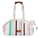ZEZE Striped Pet Carrier Bag, Portable Travel Carrier for Cats Dogs (Beige) image 2