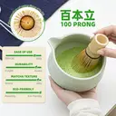 TEANAGOO 7-Piece Matcha Set with Whisk and Green Chawan Bowl (with Spout), for Ceremony, Breakfast & Latte image 3